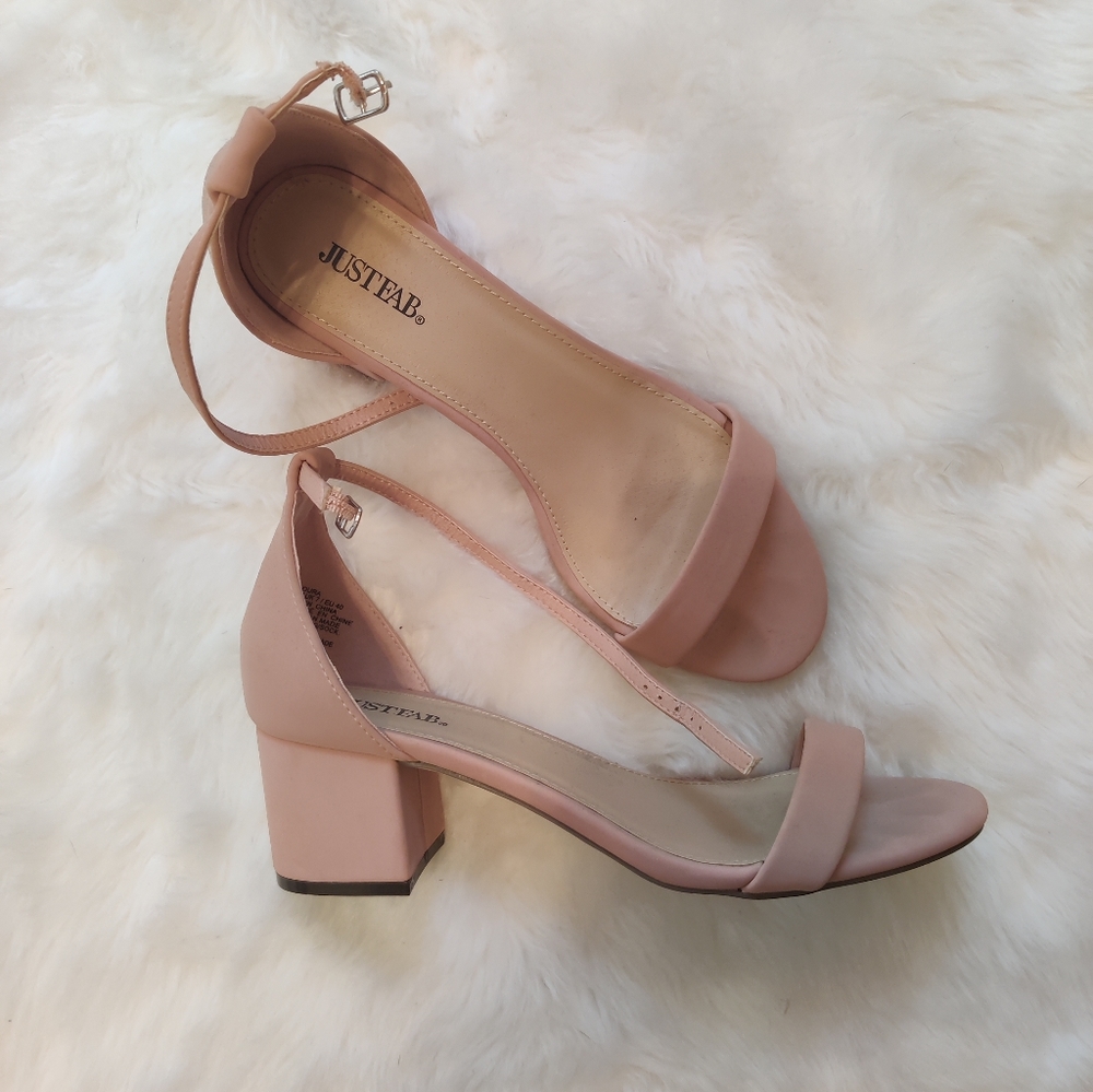 Blush Block Heels